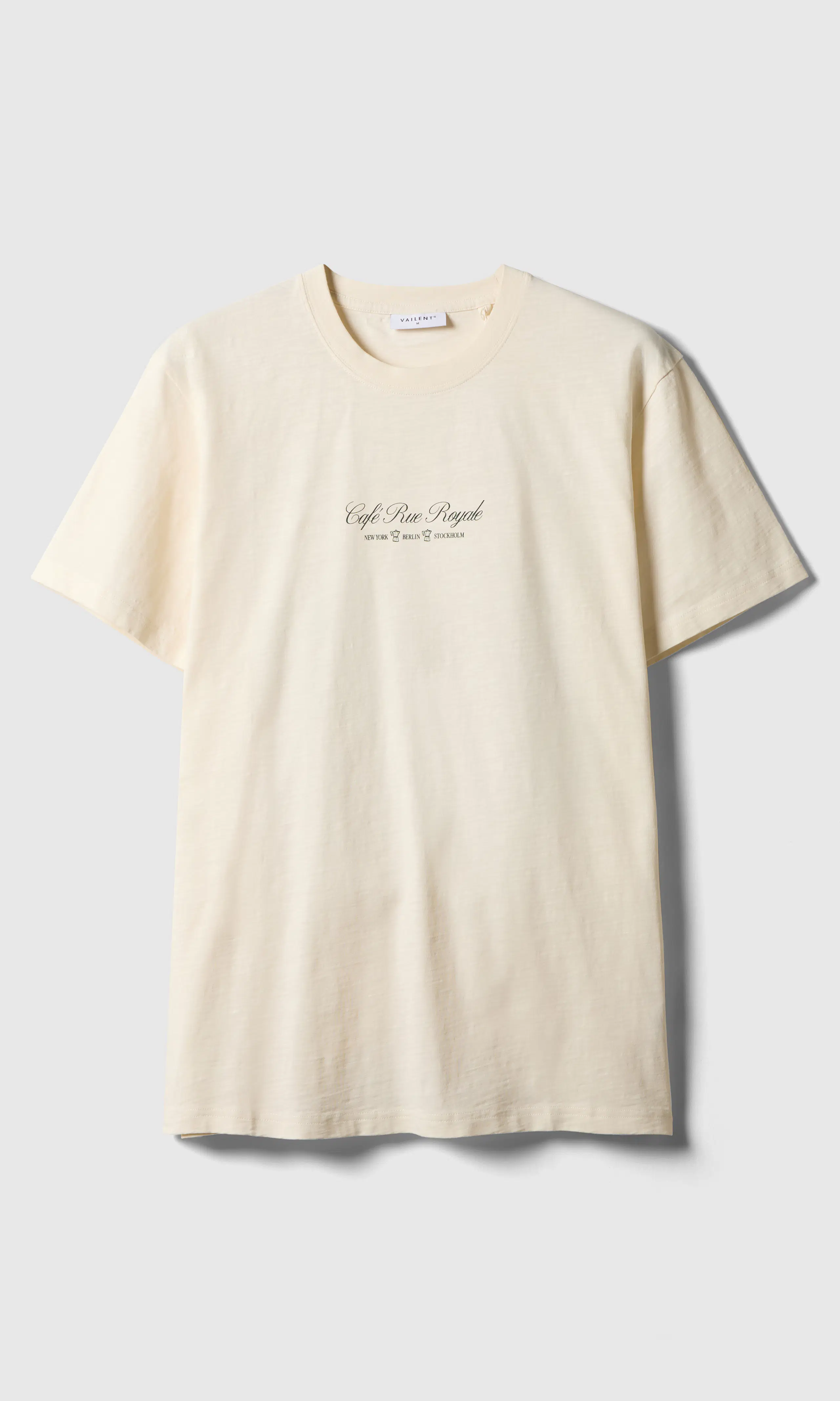 Cafe Slub T-Shirt. Front. Flat.