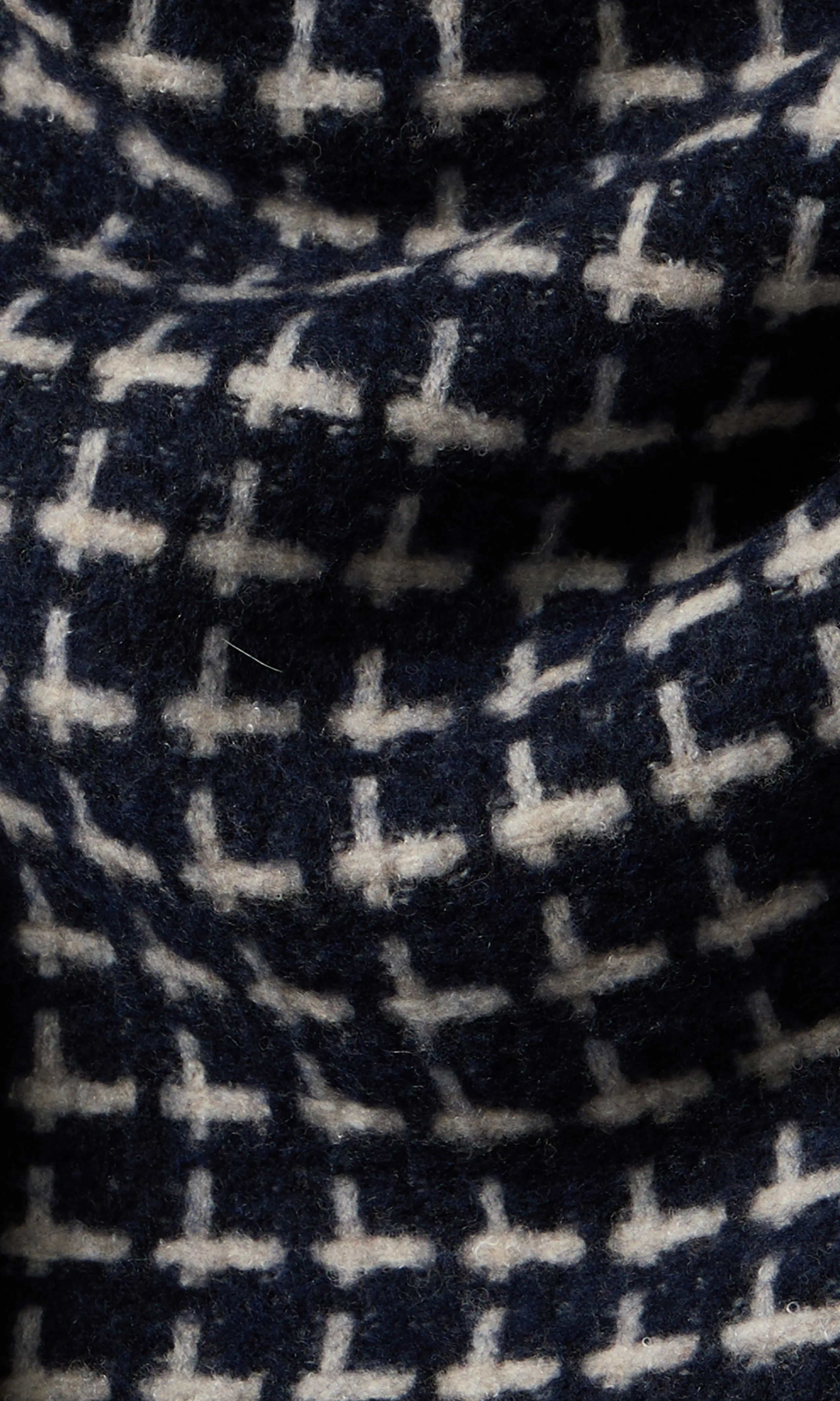 Cross Half Zip Stickad Tröja. Detail 2. Flat.