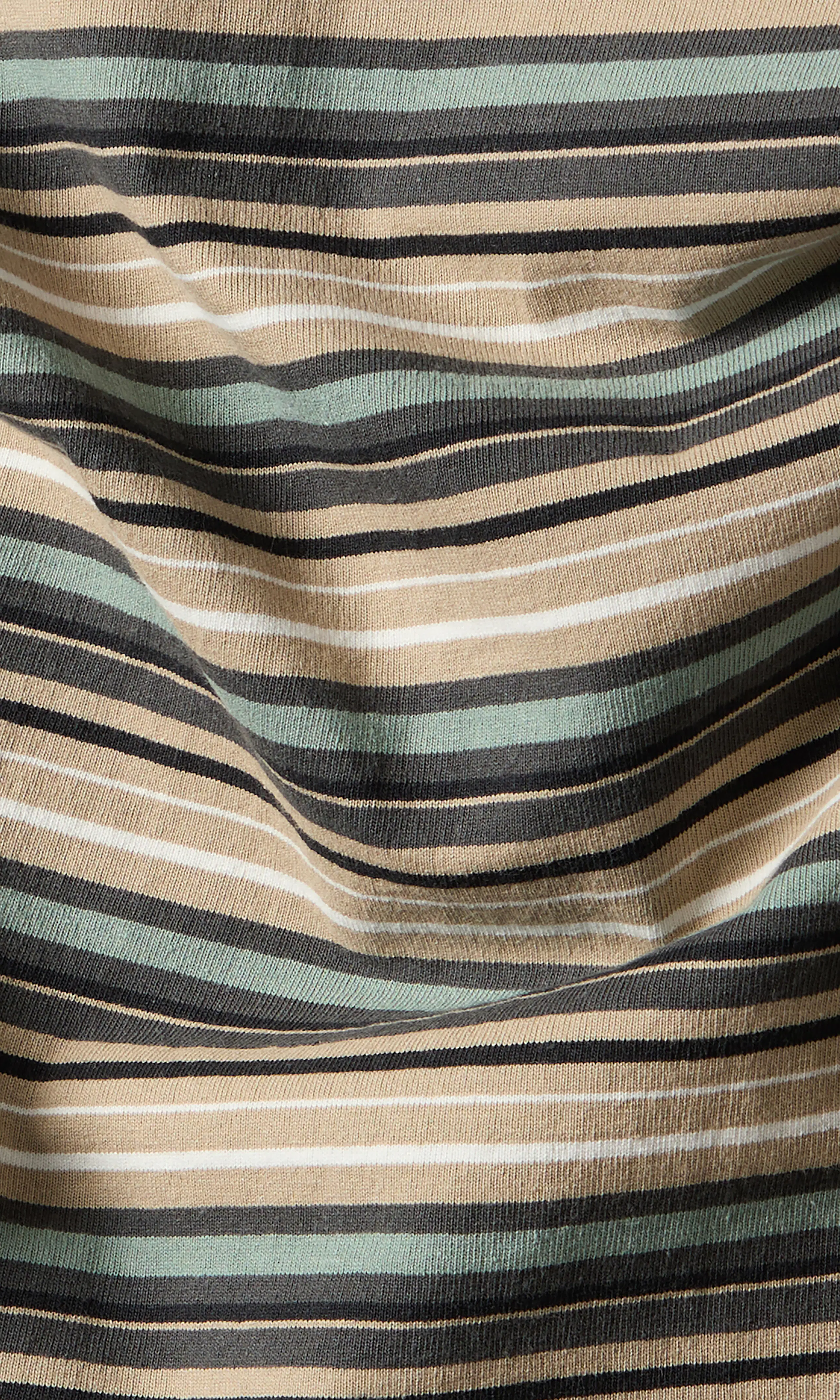 Workwear Tee Raidallinen T-Paita. Detail 2. Flat.