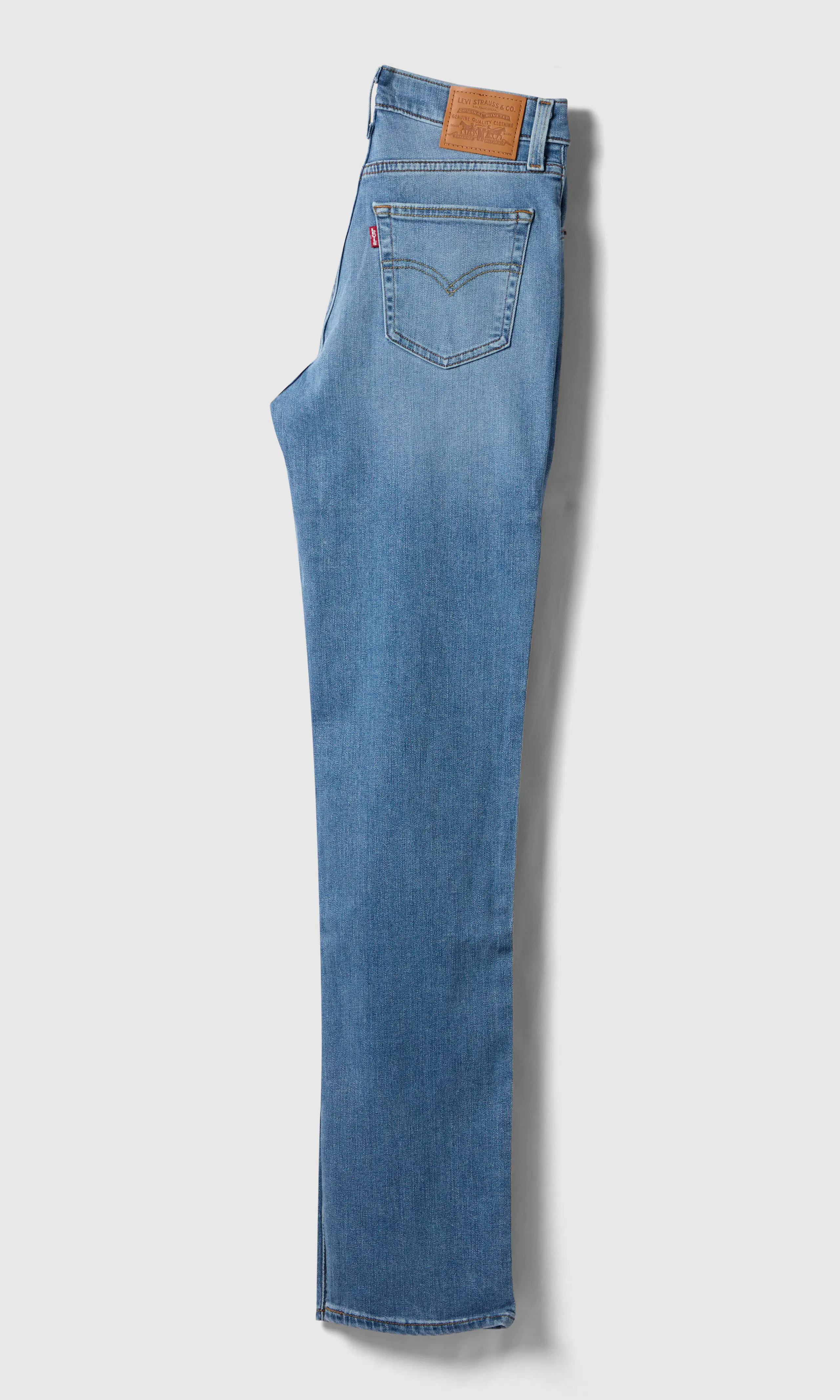 722™ High Rise Slim Medium Blå Jeans. Back. Flat.