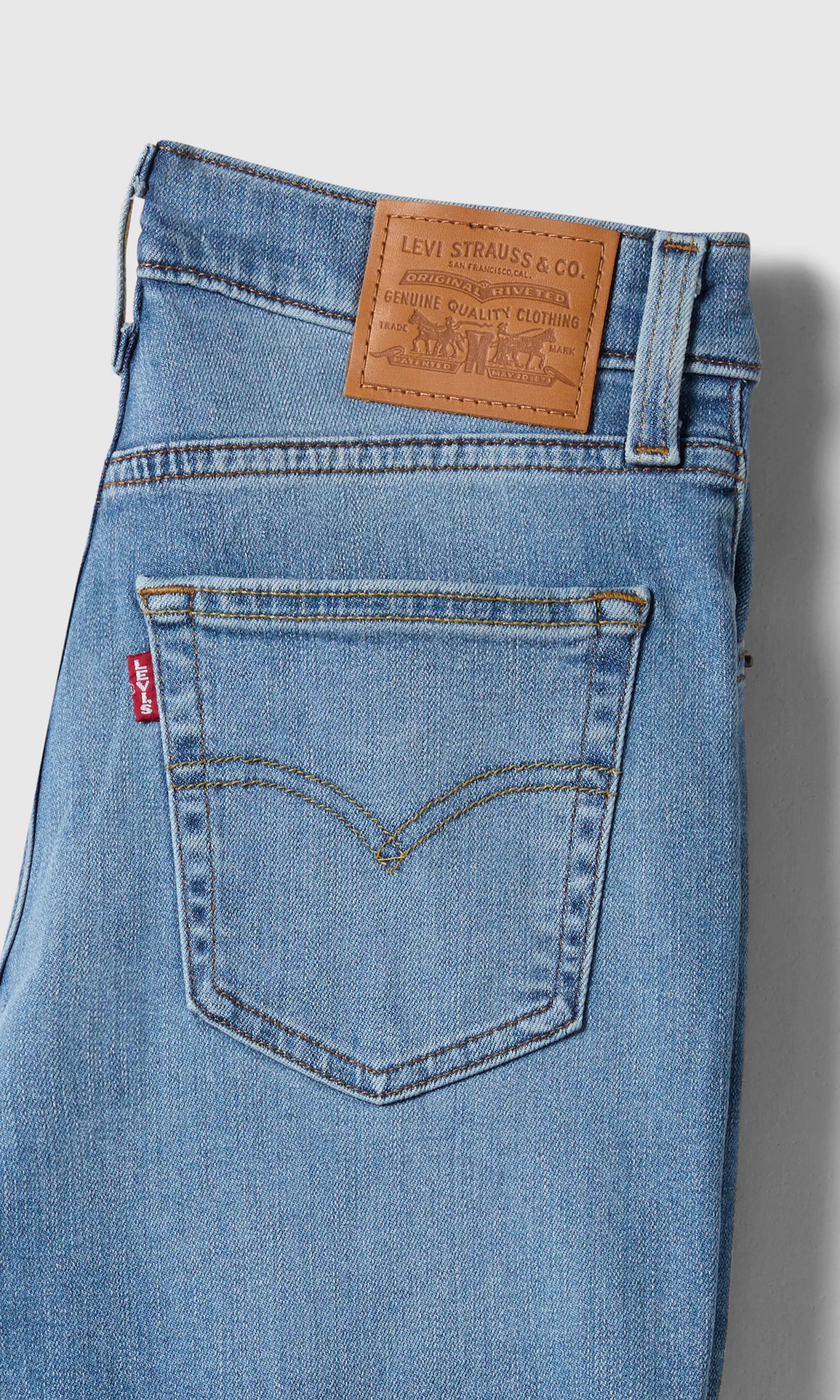 722™ High Rise Slim Medium Blå Jeans. Detail 1. Flat.