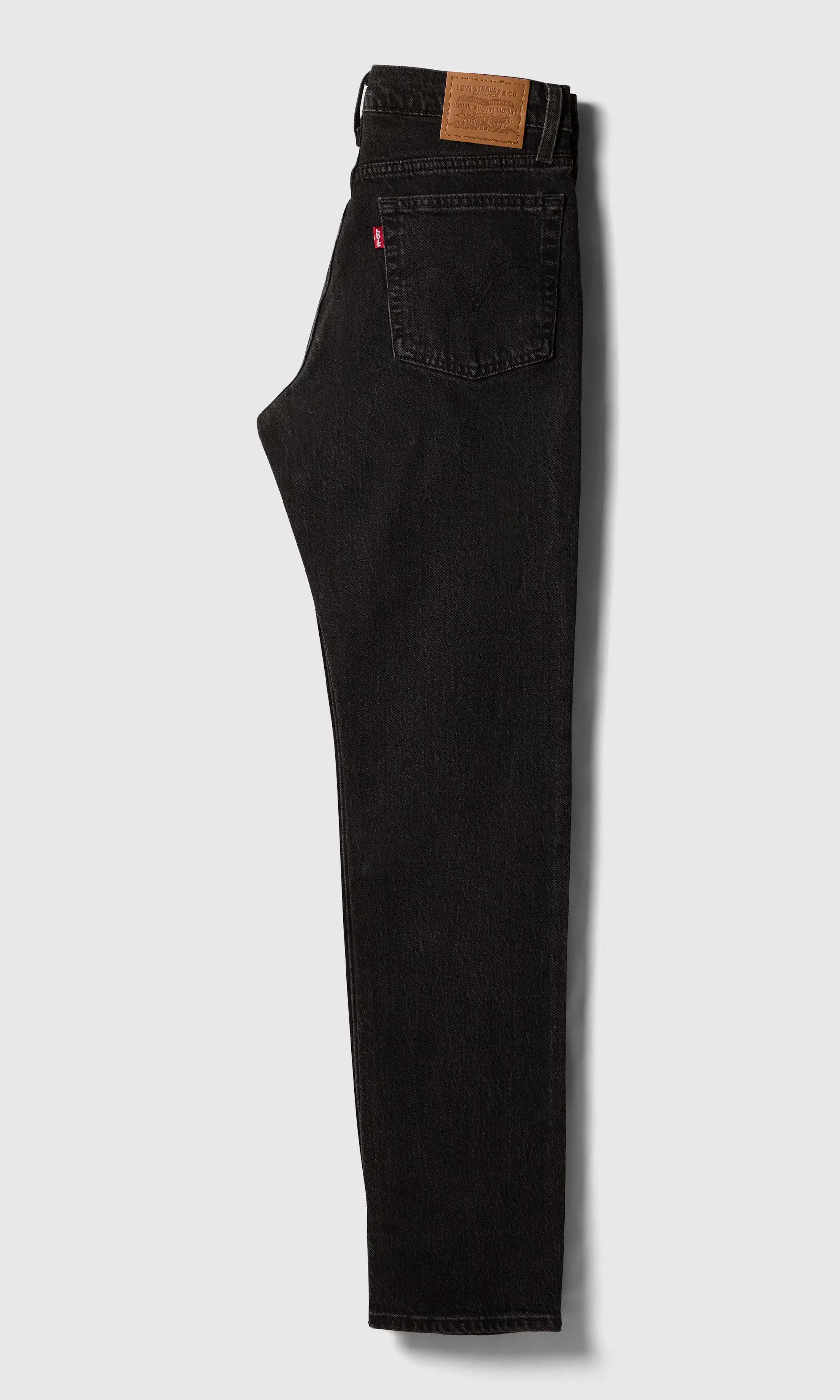 Wedgie Slim Svart Jeans. Back. Flat.