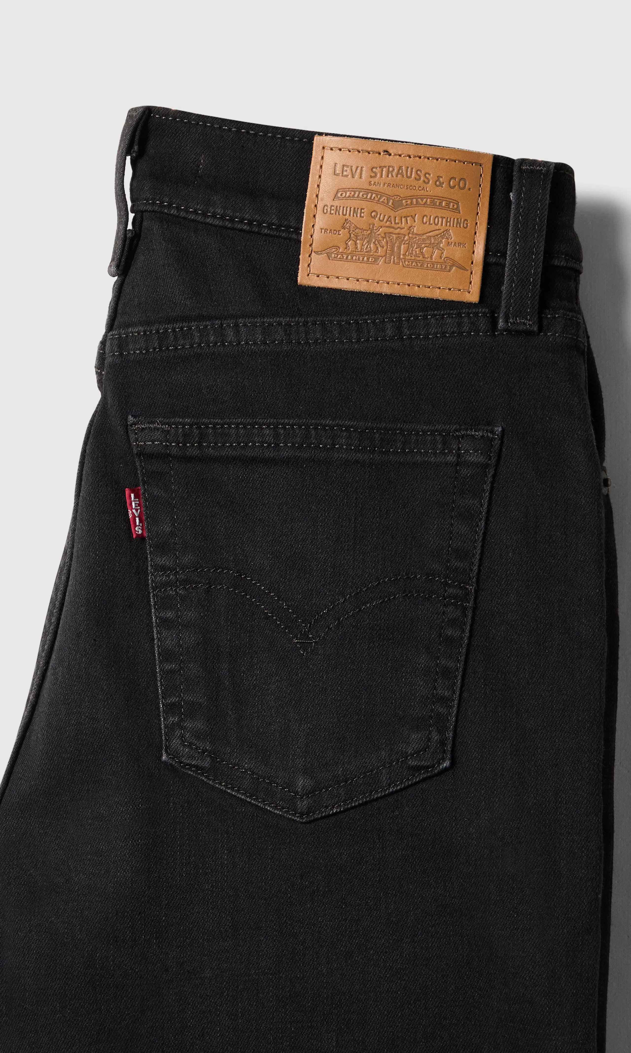 723™ High Rise Straight Jeans. Detail 1. Flat.