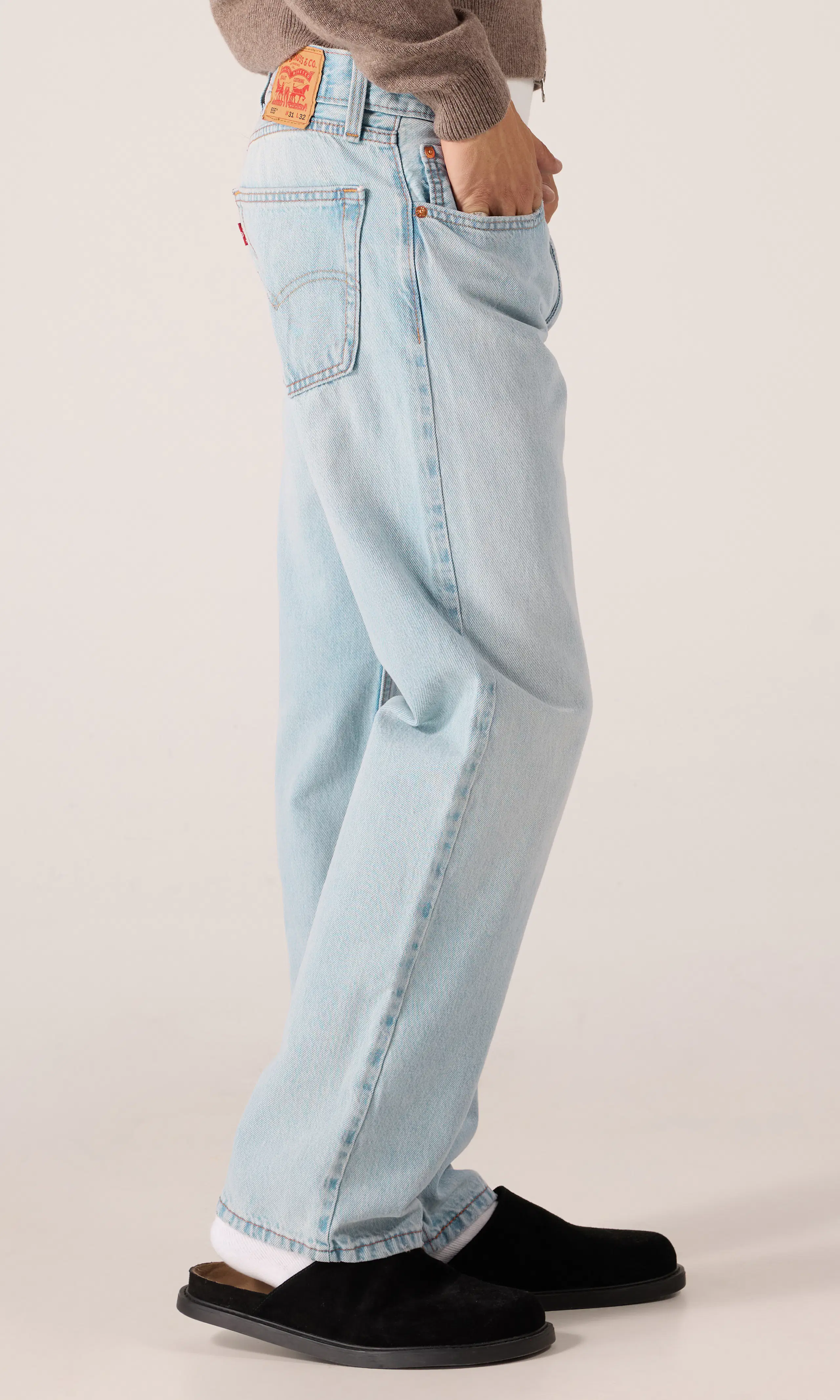 555™ Relaxed Straight Jeans. Front 2. Model.