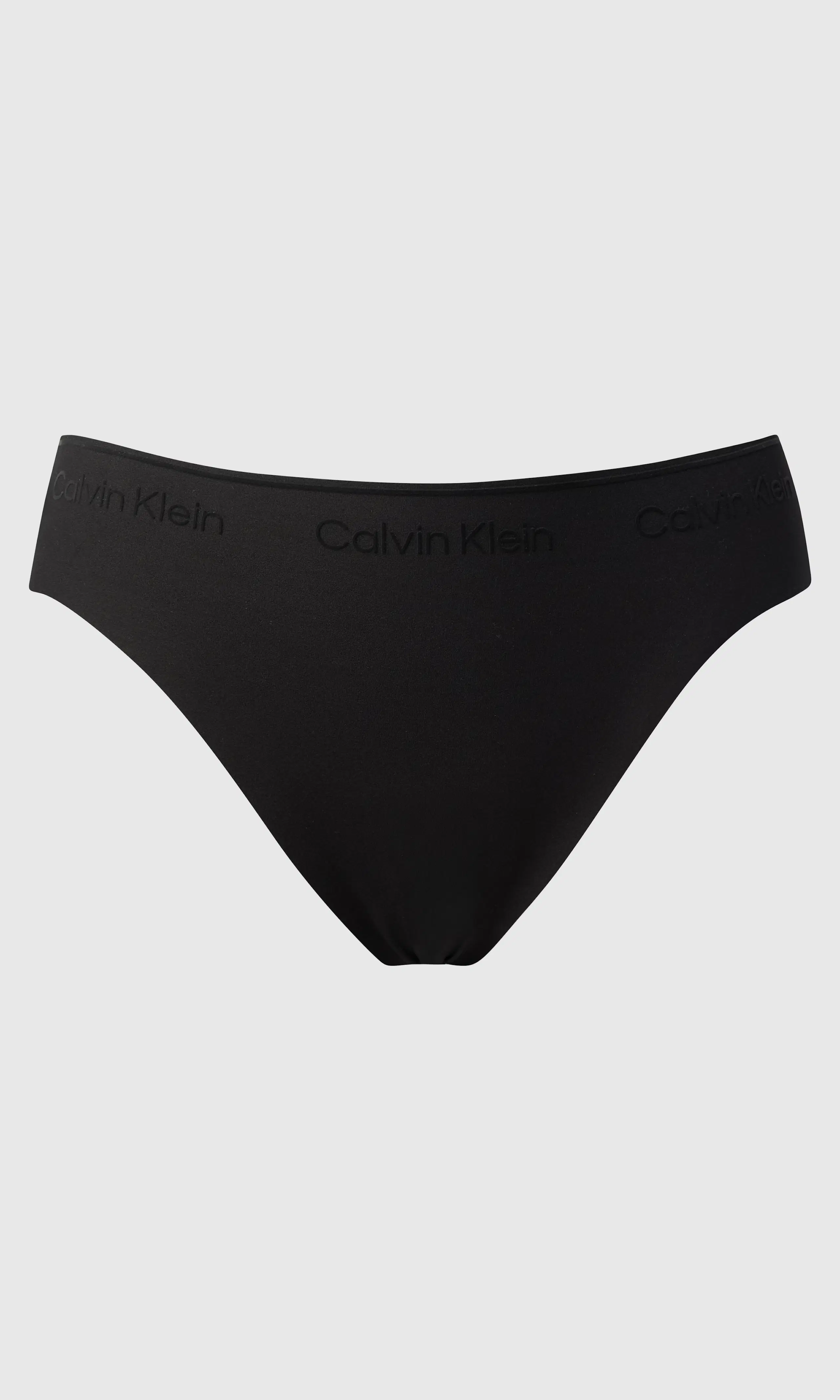 Svart Bikini Cut Trosa. Front. Flat.