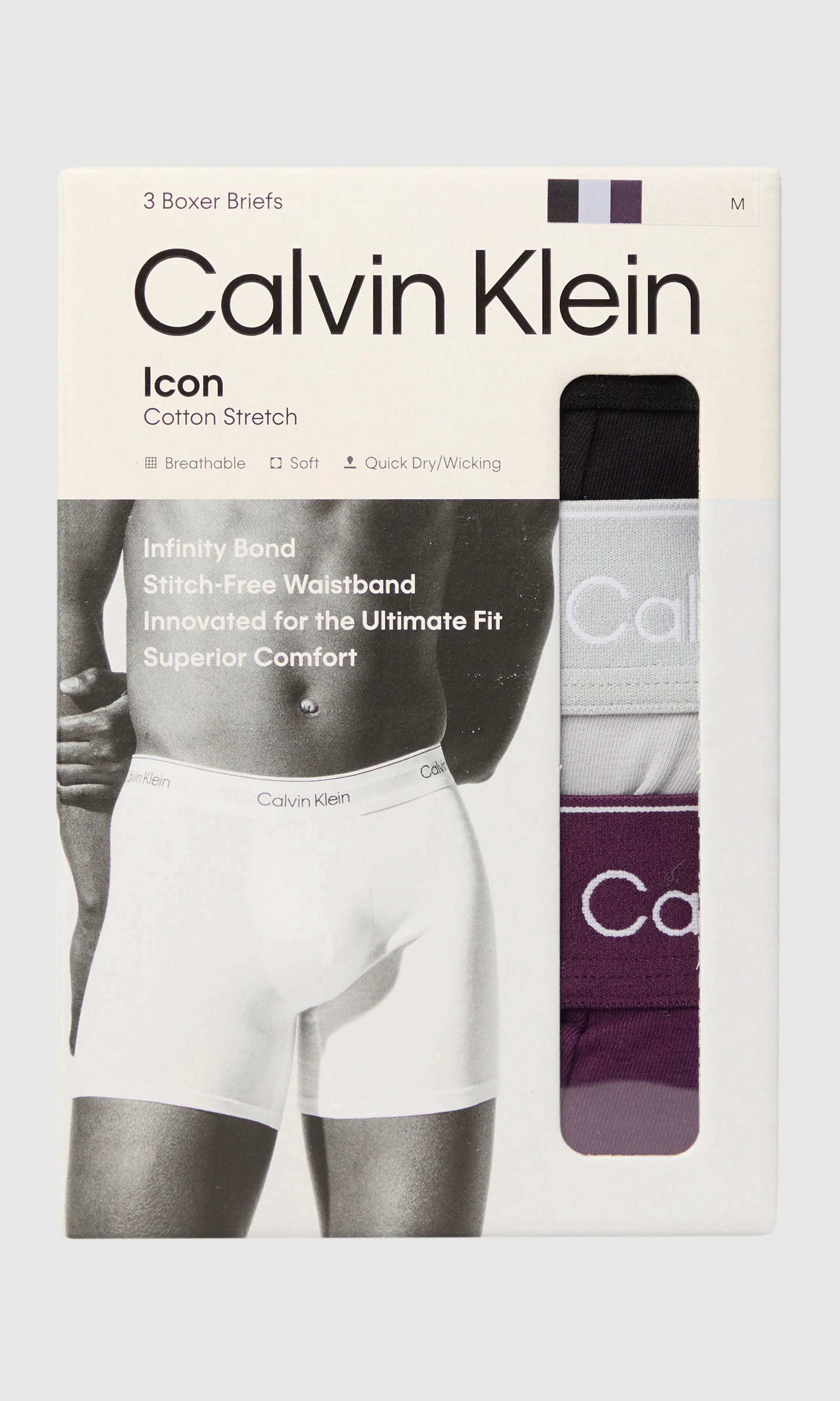 3-Pack Brief Multi Boxer. Detail 1. Flat.