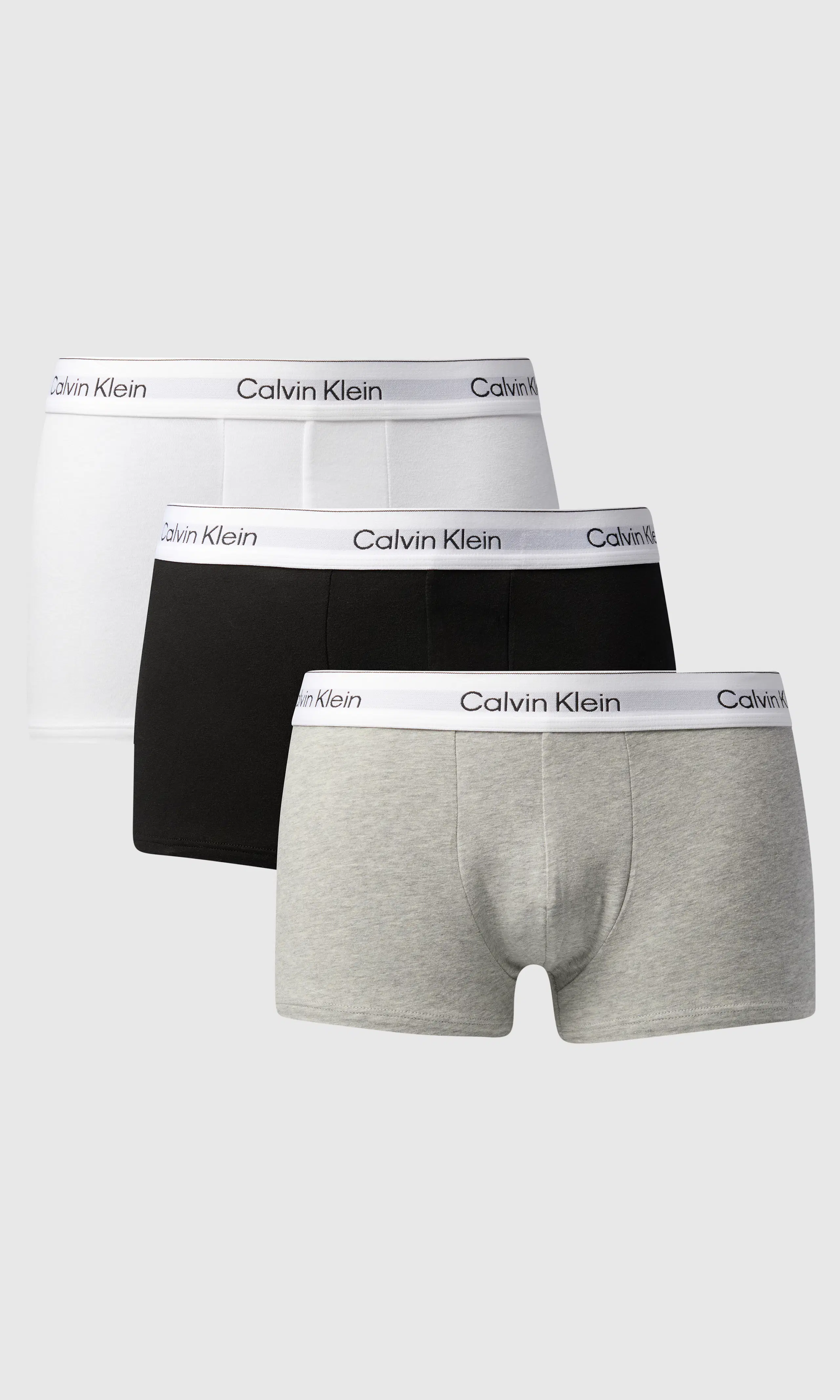 3-Pack Low Rise Trunk Boxer. Front 2. Flat.
