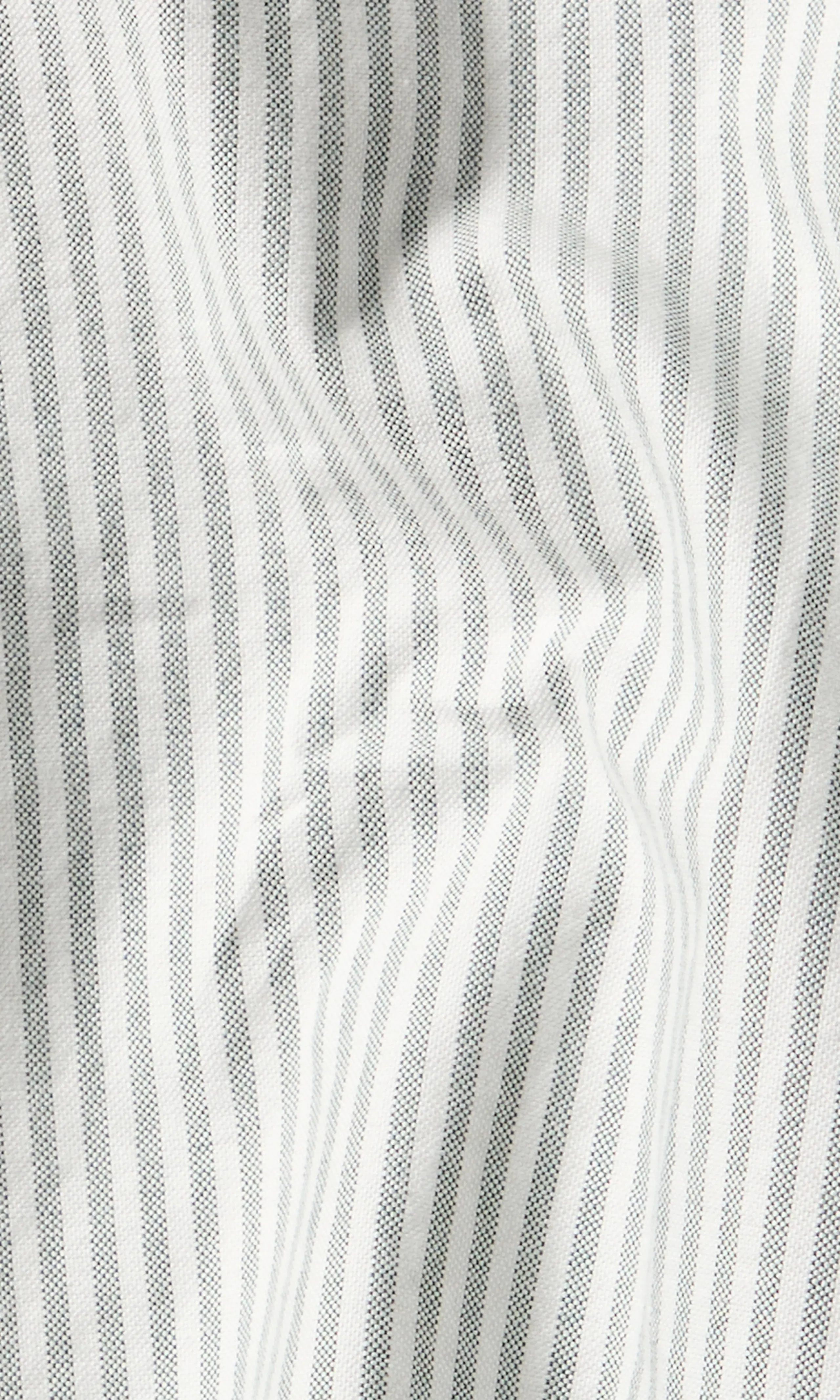 Regular Stripe Oxford Skjorte. Detail 2. Flat.