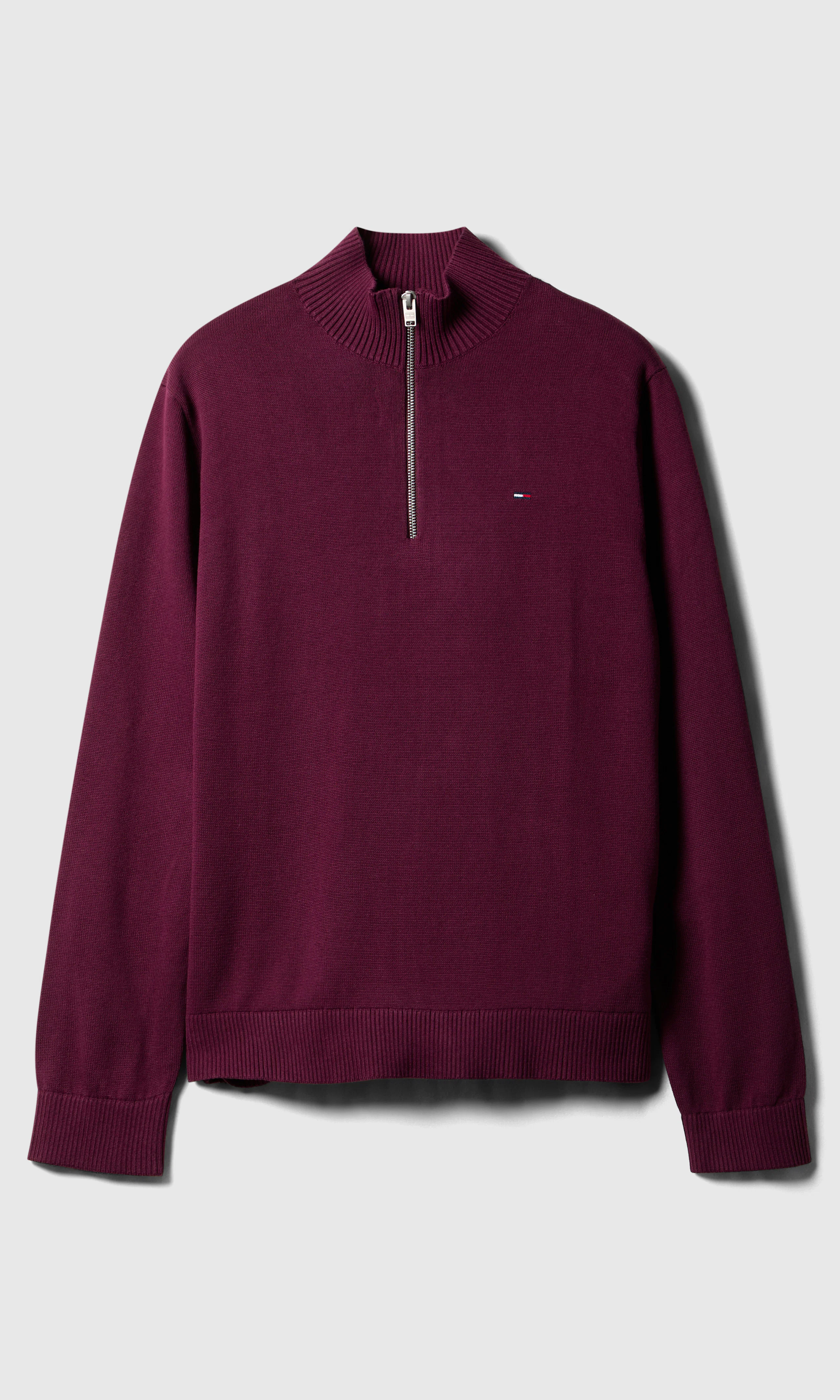 Flag Lightweight Slim Quarter-Zip Tröja. Front. Flat.