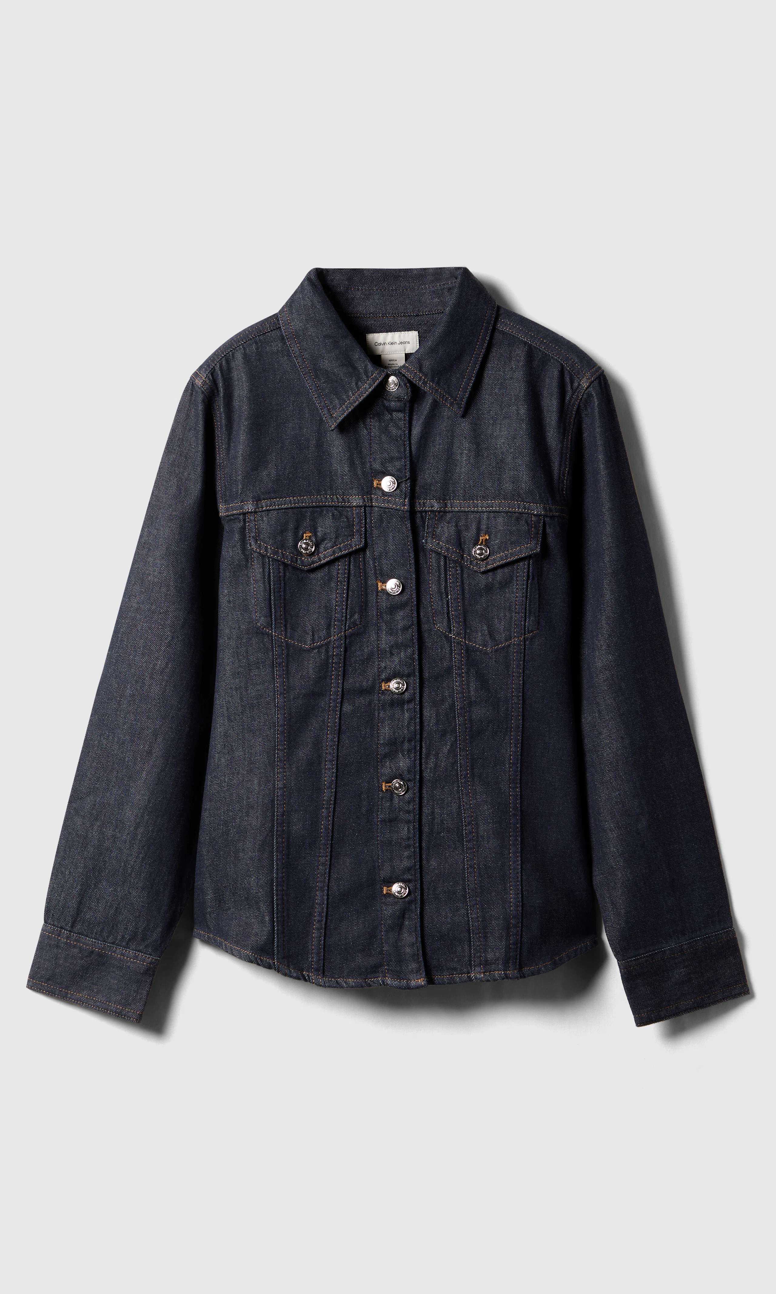 Classic Denim Trucker Skjorte. Front. Flat.
