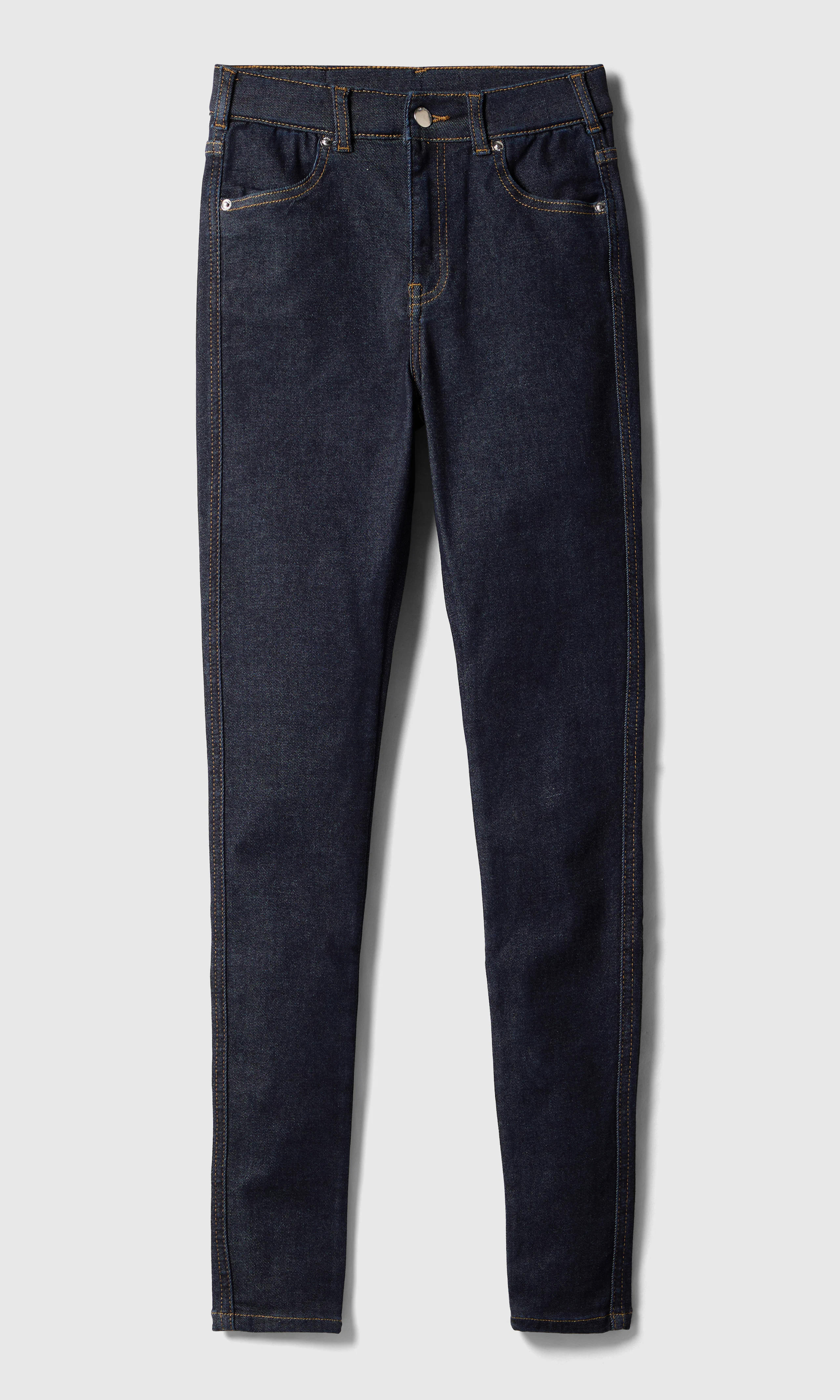 Lexy Mid Skinny Jeans. Front. Flat.