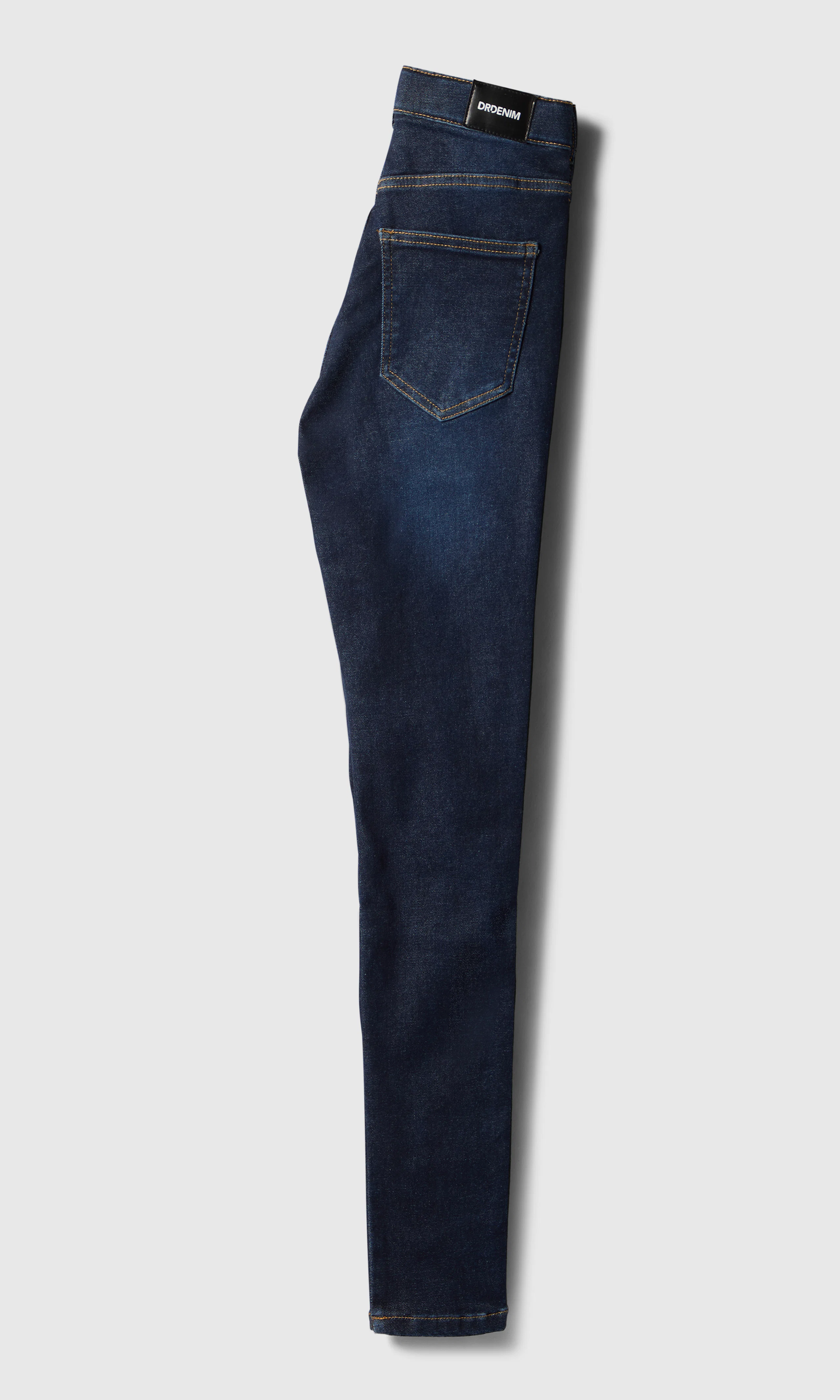 Moxy High Skinny Jeans. Back. Flat.