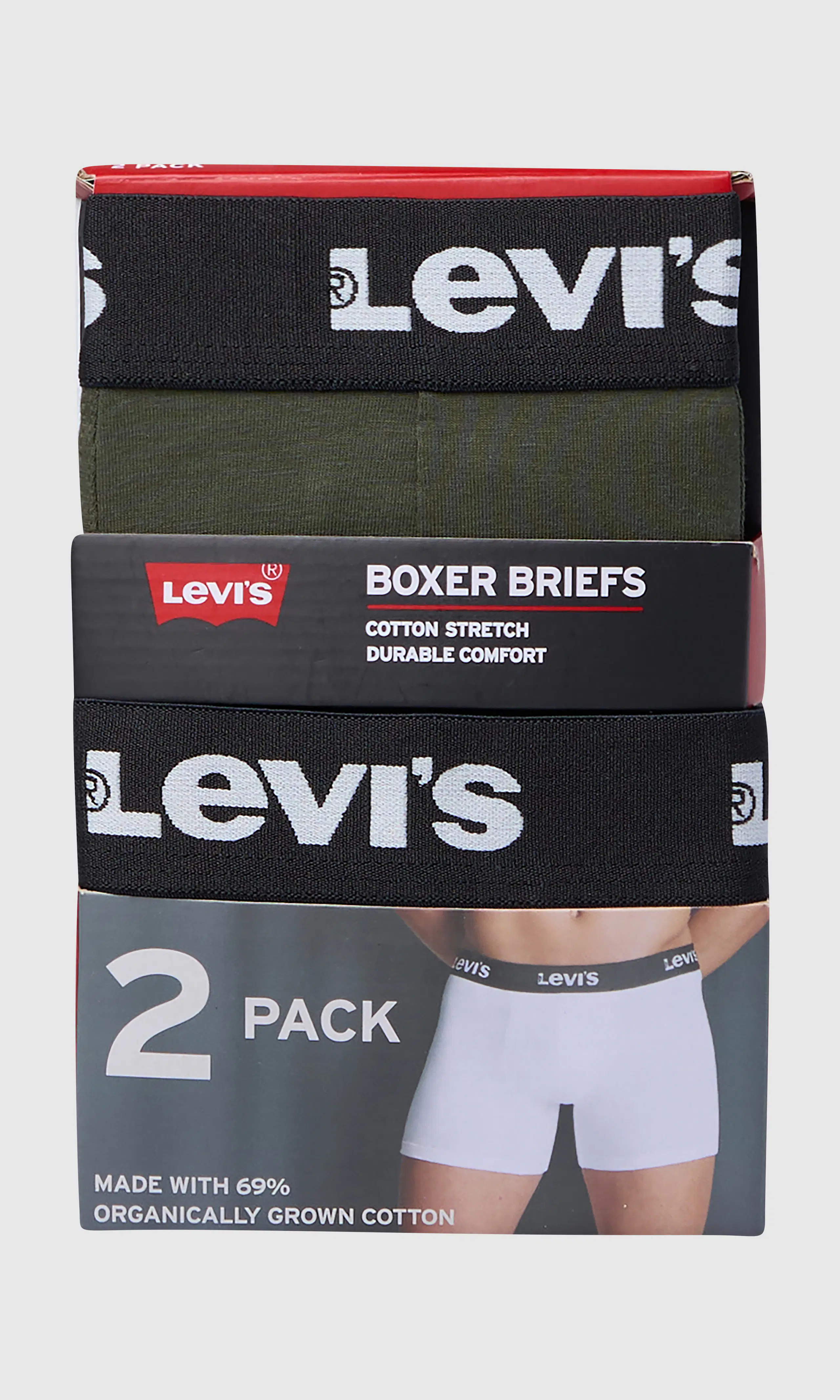 2-Pack Basic Boxer Brief Bokserit. Detail 1. Flat.