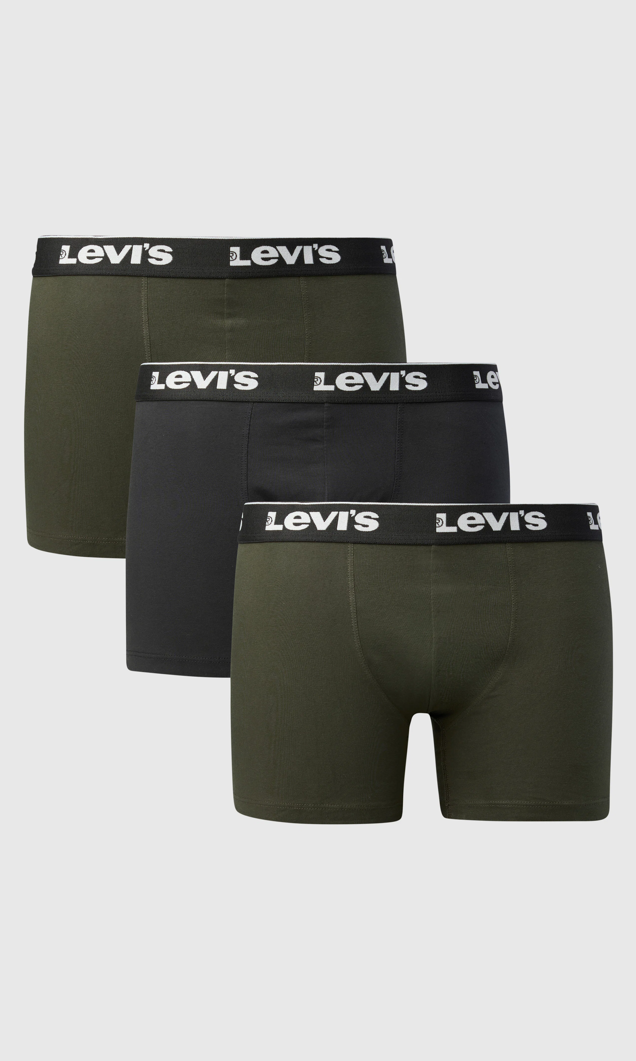 3-Pack Repeat Logo Boxer Brief. Front. Flat.
