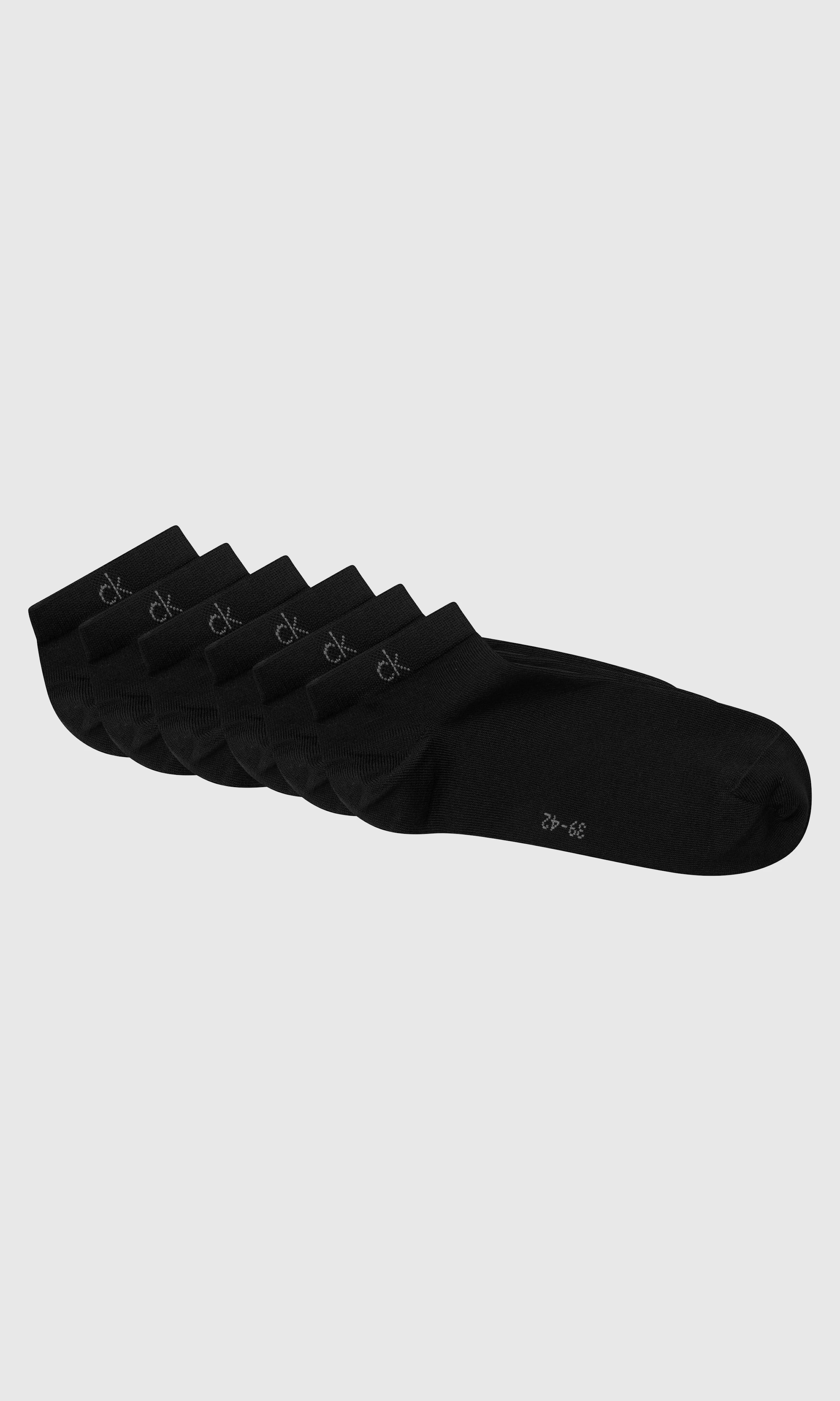 6-Pack Sneaker Ankle Strumpor. Front. Flat.
