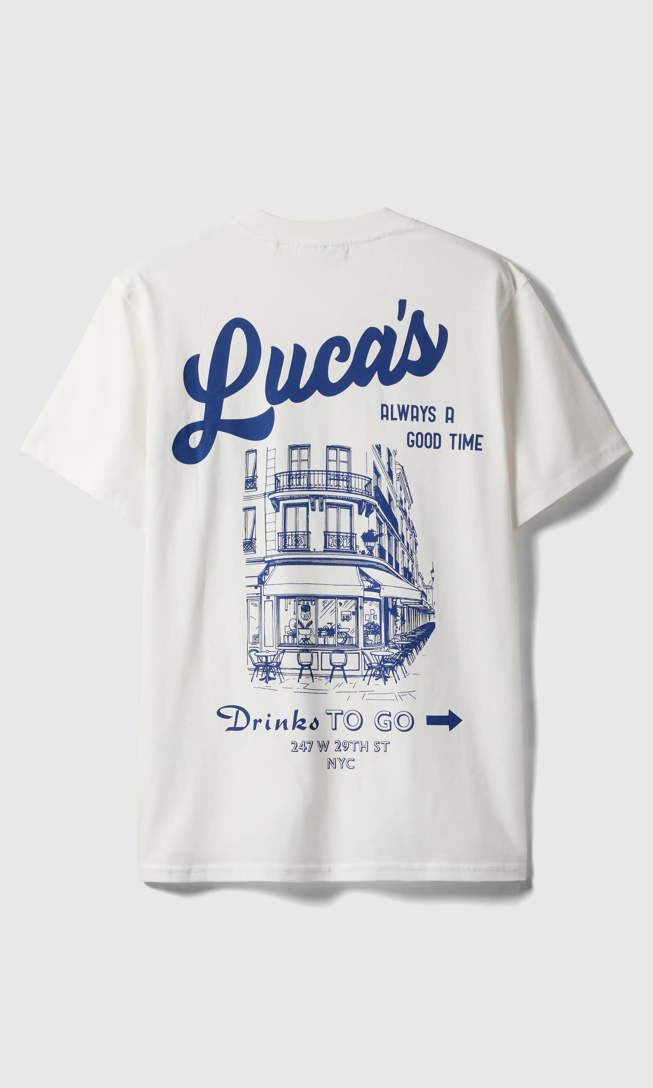 Luca T-Shirt. Back. Flat.