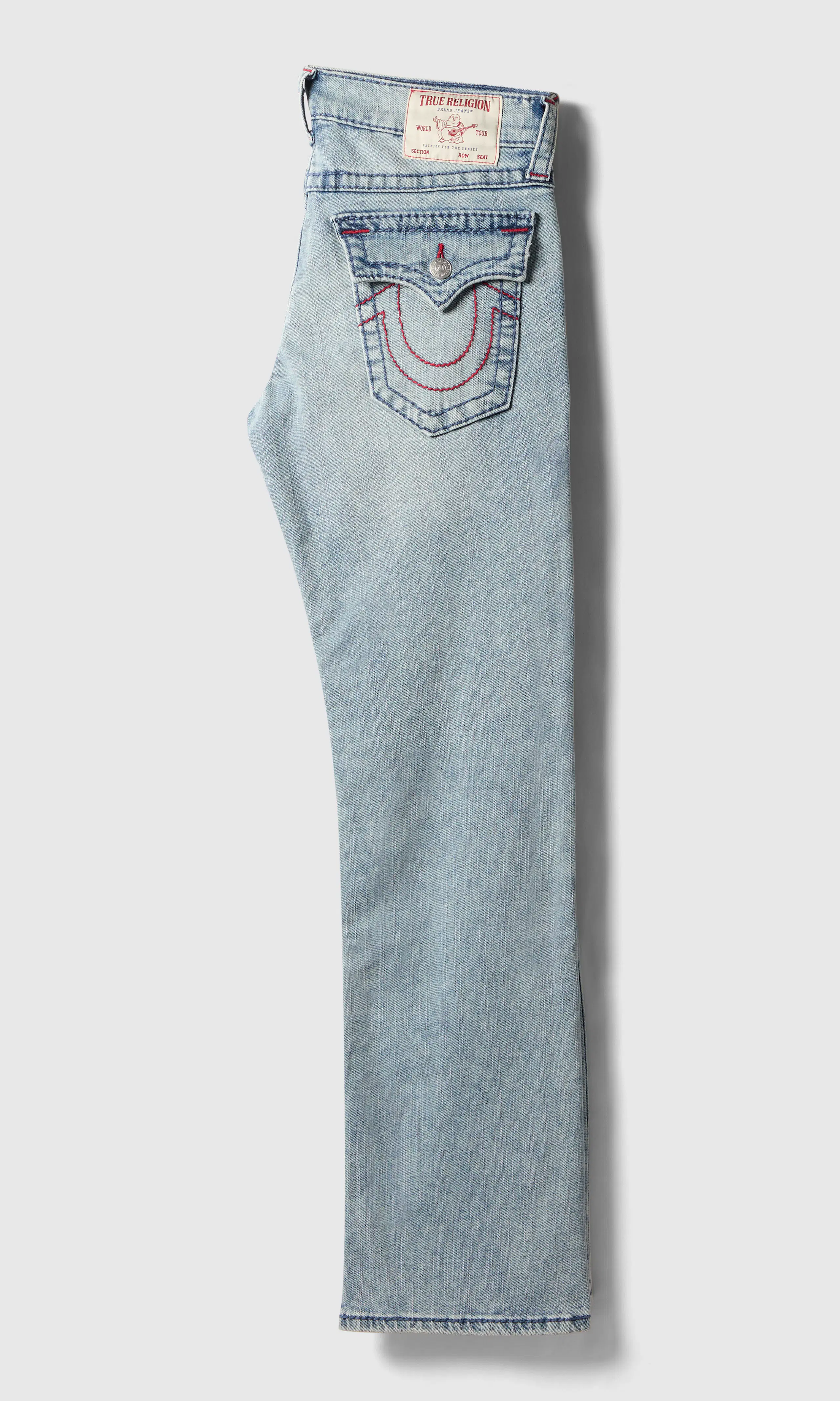Billy Big T Flap Jeans. Back. Flat.