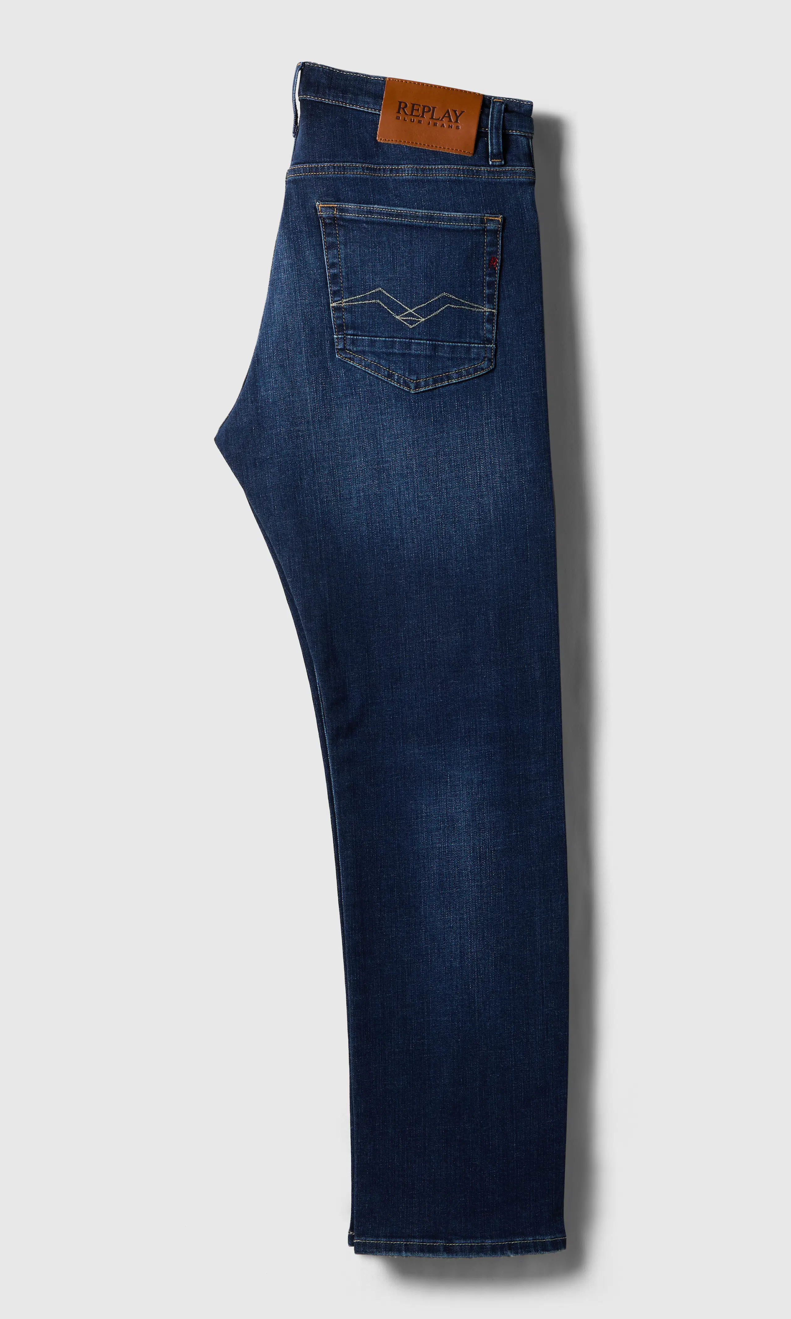 Aideen Mörkblå Jeans. Back. Flat.